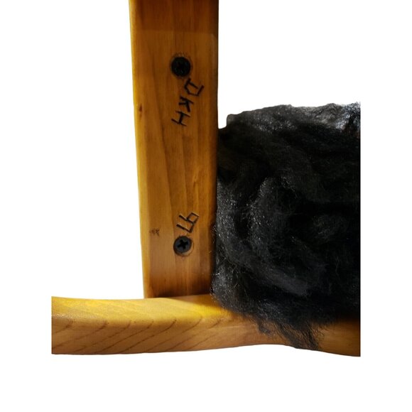 Vintage Wooden Rocking Horse Toy With Afro Hair Plays Music Playtime Decor - Picture 8 of 9